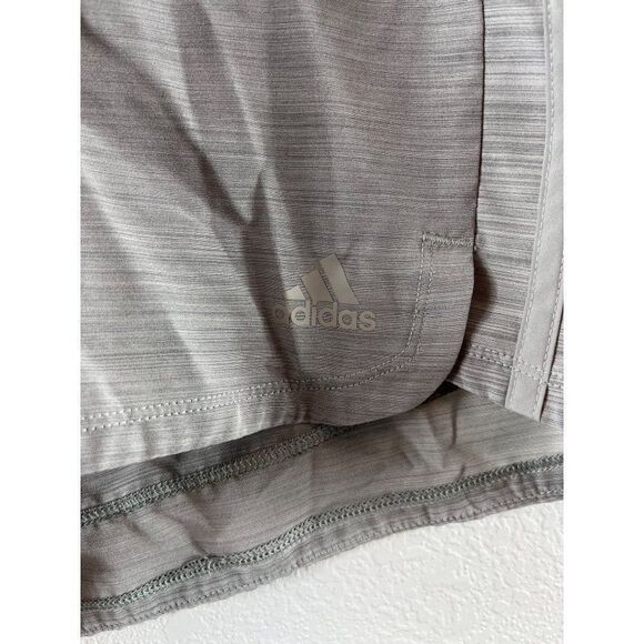 Adidas Pacer 3-Stripes Woven Heather Gray Athletic Running Shorts XL Lightweight - Picture 6 of 11